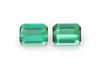 Vivid Intense Octagon Cut Green Tourmaline Gemstone – 3.01 Carat, Matched Pair