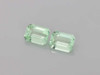 Octagon Cut Mint Tourmaline Gemstone, 2.9 Carat – Medium Intense Green, Matched Pair