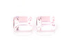 Vivid Intense Octagon Cut Pink Morganite Gemstone – 3.32 Carat, Matched Pair