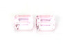 Octagon Cut Pink Morganite Gemstone, 4 Carat – Vivid Intense, Matched Pair