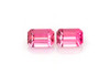 Vivid Intense Octagon Cut Pink Tourmaline Gemstone – 1.294 Carat, Matched Pair