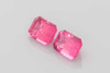 Octagon Cut Pink Tourmaline Gemstone – Vivid Intense – 3.59 Carat, Matched Pair