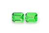 2.12 Carat Octagon Cut Tsavorite Gemstone, Medium Intense Green, Unheated, Matched Pair