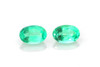 Oval Emerald Gemstone – 0.9 Carat, Medium Intense Green, Matched Pair