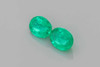 Vivid Rich Green Oval Emerald Gemstone – 0.71 Carat, Matched Pair