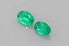 Oval Emerald Gemstone – 0.47 Carat, Vivid Intense Green, Matched Pair
