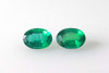1.68 Carat Oval Emerald Gemstone – Medium Intense Green, Matched Pair