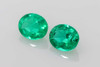 1.16 Carat Oval Emerald Gemstone, Vivid Intense Green, Matched Pair