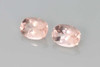 Vivid Intense Orange-Pink-Peach Oval Peach Morganite Gemstone – 2.68 Carat, Matched Pair