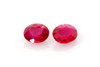 Oval Ruby Gemstone Matched Pair 0.9 Carat Vivid Intense