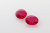Oval Ruby Gemstone Matched Pair 0.9 Carat Vivid Intense