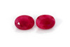 Oval Ruby Gemstone Matched Pair 2.89 Carat Vivid Intense