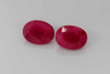 Oval Ruby Gemstone Matched Pair 2.89 Carat Vivid Intense