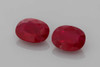 Oval Ruby Gemstone Matched Pair 3.24 Carat Vivid Intense