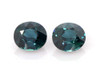 7.56 Carat Oval Teal Sapphire Gemstone – Deep Blue, Unheated, GIA Certified, Matched Pair