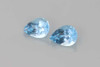 Pear Shape Aquamarine Gemstone – 1.37 Carat – Medium Intense Blue, Matched Pair