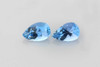 2.42 Carat Pear Shape Aquamarine Gemstone – Vivid Intense Blue, Matched Pair