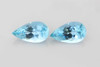 Pear Shape Aquamarine Gemstone – Vivid Intense Blue – 13.04 Carat, Matched Pair