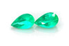 Vivid Intense Green Pear Shape Emerald Gemstone – 0.61 Carat, Matched Pair