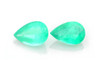 Pear Shape Emerald Gemstone, 3 Carat – Medium Intense Green, Matched Pair