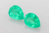1.97 Carat Pear Shape Emerald Gemstone, Medium Intense Green, Matched Pair