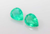 Pear Shape Emerald Gemstone – 1.81 Carat, Medium Light Green, Matched Pair