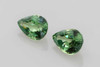 Pear Shape Green Sapphire Gemstone, 2.03 Carat – Medium Intense, Matched Pair