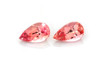 Vivid Intense Pink-Peach Pear Shape Imperial Topaz Gemstone – 3.27 Carat, Unheated, Matched Pair