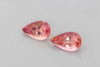 Vivid Intense Pink-Peach Pear Shape Imperial Topaz Gemstone – 3.27 Carat, Unheated, Matched Pair