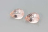 Pear Shape Peach Morganite Gemstone – Vivid Intense Orange-Pink-Peach – 3.65 Carat, Matched Pair