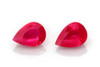 2.15 Carat Pear Shape Ruby Gemstone – Vivid Intense Red, Matched Pair