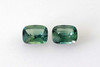 1.54 Carat Rectangular Cushion Teal Sapphire Gemstone – Vivid Rich Green-Teal, Matched Pair
