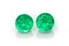 Round Emerald Gemstone, 2.19 Carat – Vivid Intense Green, Matched Pair