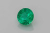 Round Emerald Gemstone 0.91 Carat Vivid Intense