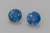 Round Blue Sapphire Gemstone – 1.22 Carat – Medium Light Blue-Teal, Matched Pair