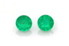 Vivid Intense Green Round Emerald Gemstone – 0.81 Carat, Matched Pair