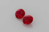 0.67 Carat Round Ruby Gemstone, Vivid Intense Red, Matched Pair