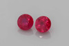 0.72 Carat Round Ruby Gemstone – Vivid Intense Red, Matched Pair