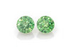 Round Green Sapphire Gemstone – Vivid Rich – 2.77 Carat, Matched Pair
