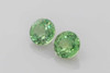 Round Green Sapphire Gemstone – Vivid Rich – 2.77 Carat, Matched Pair