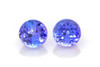 Round Tanzanite Gemstone – 3.19 Carat, Vivid Intense Blue, Matched Pair