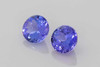 Round Tanzanite Gemstone – 3.19 Carat, Vivid Intense Blue, Matched Pair