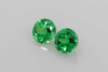 Round Tsavorite Gemstone, 0.69 Carat – Vivid Intense Green, Unheated, Matched Pair