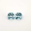 Square Cushion Aquamarine Gemstone – 1.31 Carat – Medium Light Blue, Matched Pair