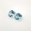Square Cushion Aquamarine Gemstone – 1.31 Carat – Medium Light Blue, Matched Pair