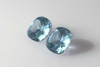 5.78 Carat Square Cushion Aquamarine Gemstone, Medium Light Blue, Matched Pair