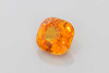 5.51 Carat Square Cushion Orange Sapphire Gemstone, Vivid Rich, GIA Certified