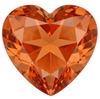 Chatham Lab Created Intense Orangish Red Padparadscha Sapphire Gemstone – Heart Cut – GEM Grade