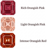 Chatham Lab Created Intense Orangish Red Padparadscha Sapphire Gemstone – Asscher Cut – GEM Grade