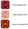 Chatham Lab Created Intense Orangish Red Padparadscha Sapphire Gemstone – Square Radiant Cut – GEM Grade